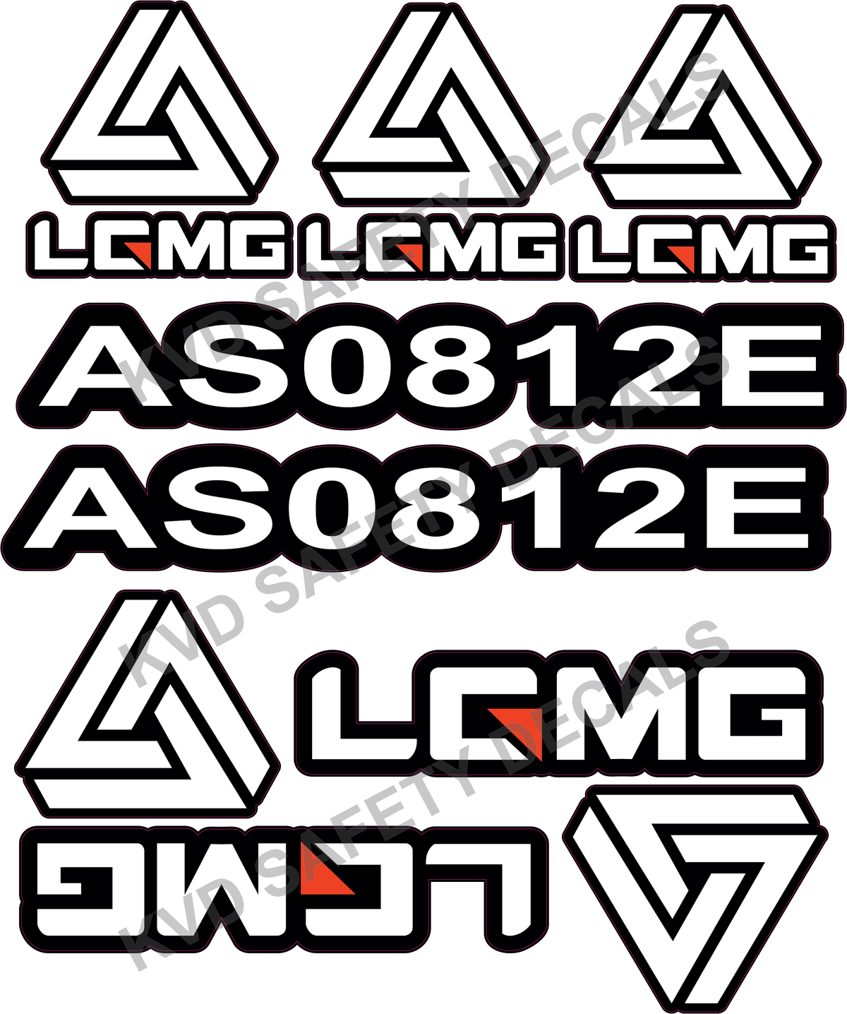 LGMG AS0812E Complete Safety Decal Kit