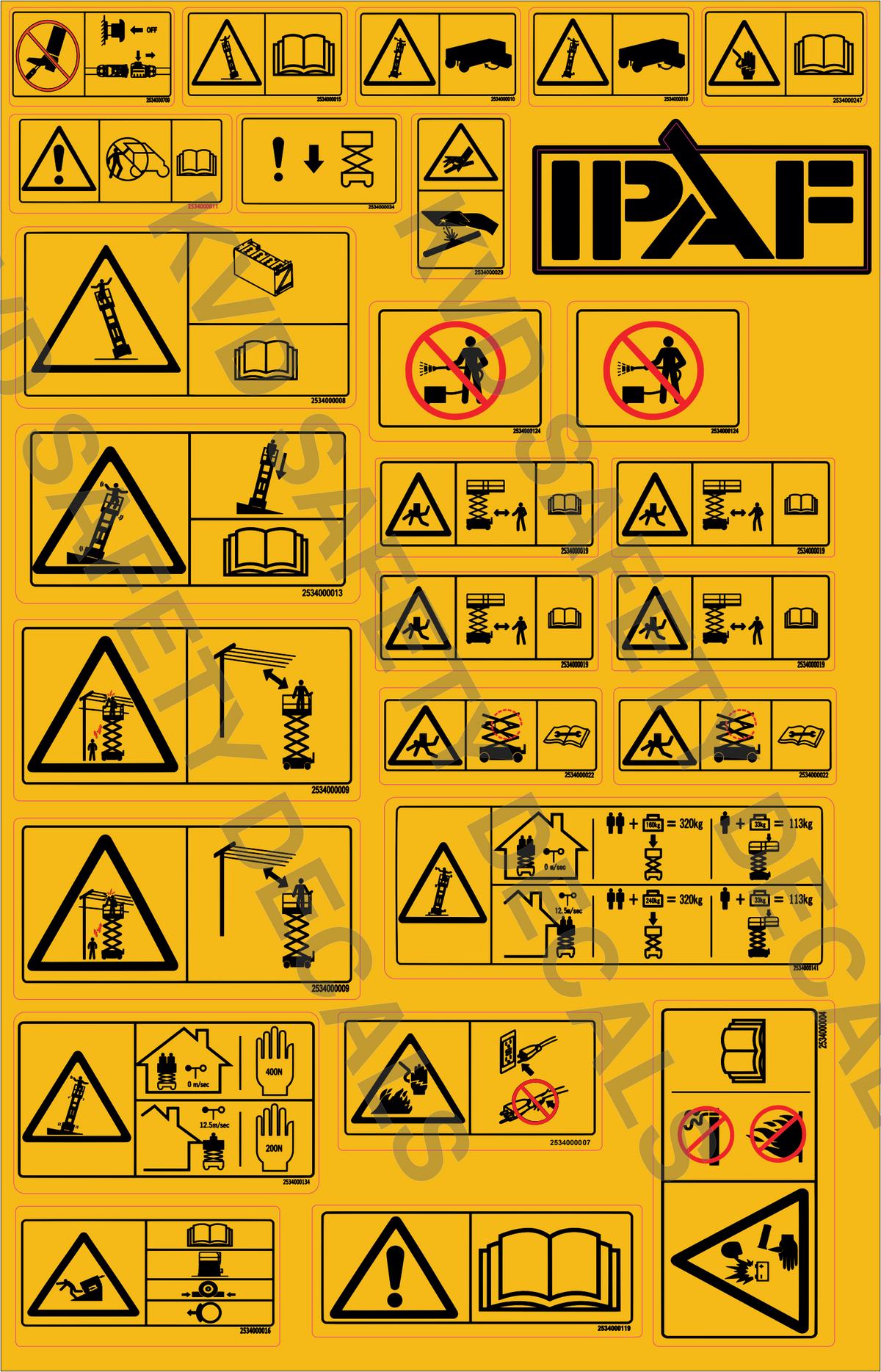 LGMG AS1012E Complete Safety Decal Kit